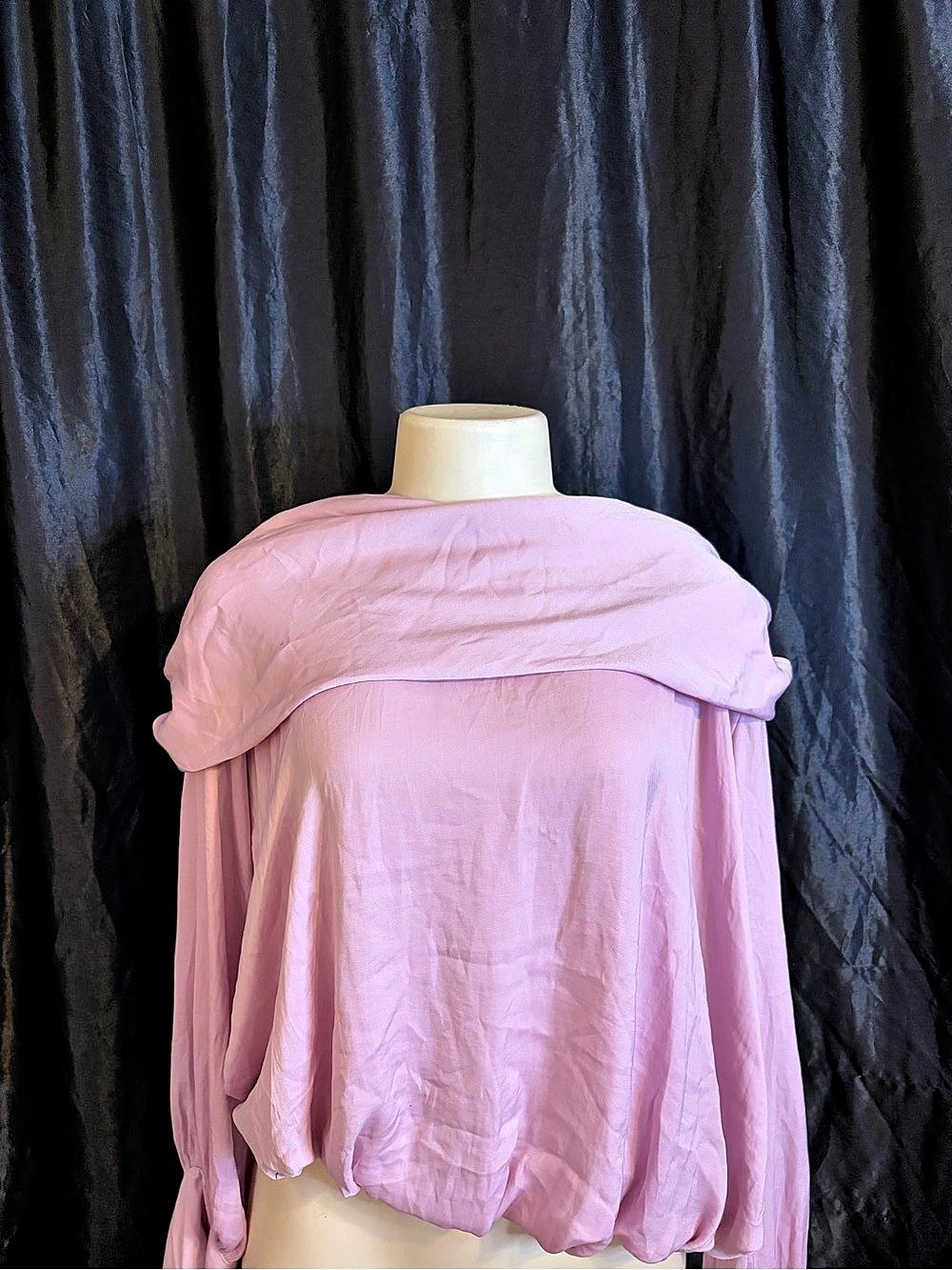 Free People Jane Draped Long Sleeve Top Pink Large